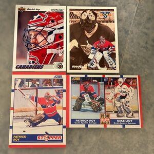 ❤️6/$6❤️ All 4 Patrick Roy 1991/92 Montreal Canadians Hockey Cards